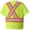 Pioneer Safety Shirt, Class 2, Moisture wicking birdseye polyester, Hi-Viz Yellow/Green, M V1051160U-M - alternate 6